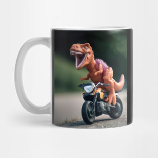 Dinosaur on Motorbike Mug